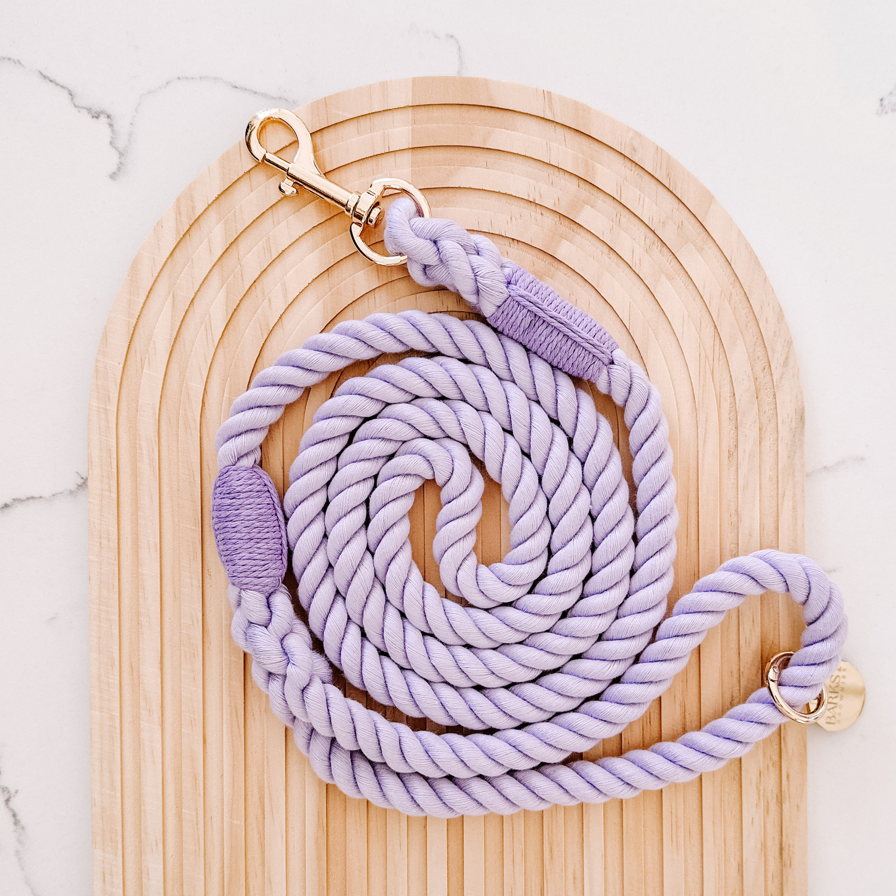 Cotton Rope Dog Leash -  Lavender